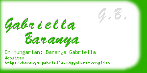 gabriella baranya business card